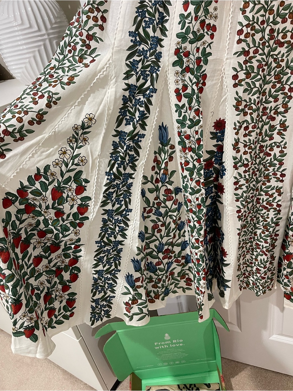 Farm Rio Fruit Beauty Off-White Maxi Dress - NWT! - Picture 9 of 14